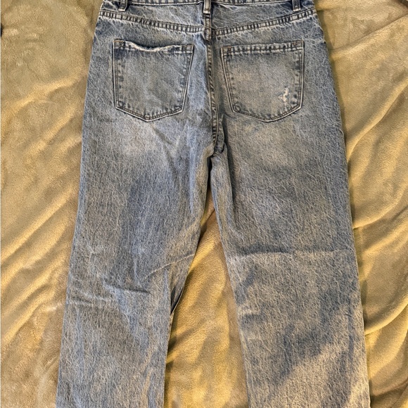 Patchwork Distressed Blue Jeans - Picture 2 of 2